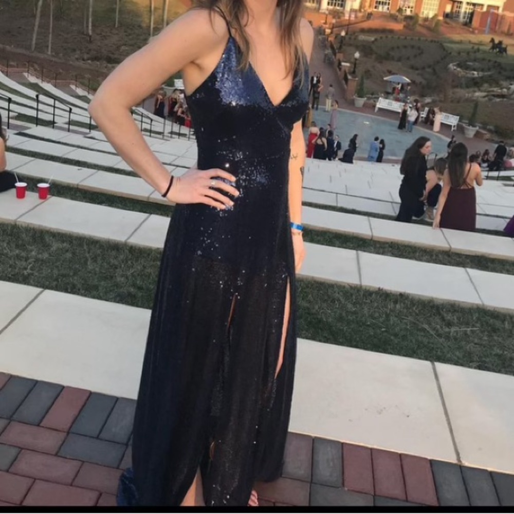 Navy blue sequins